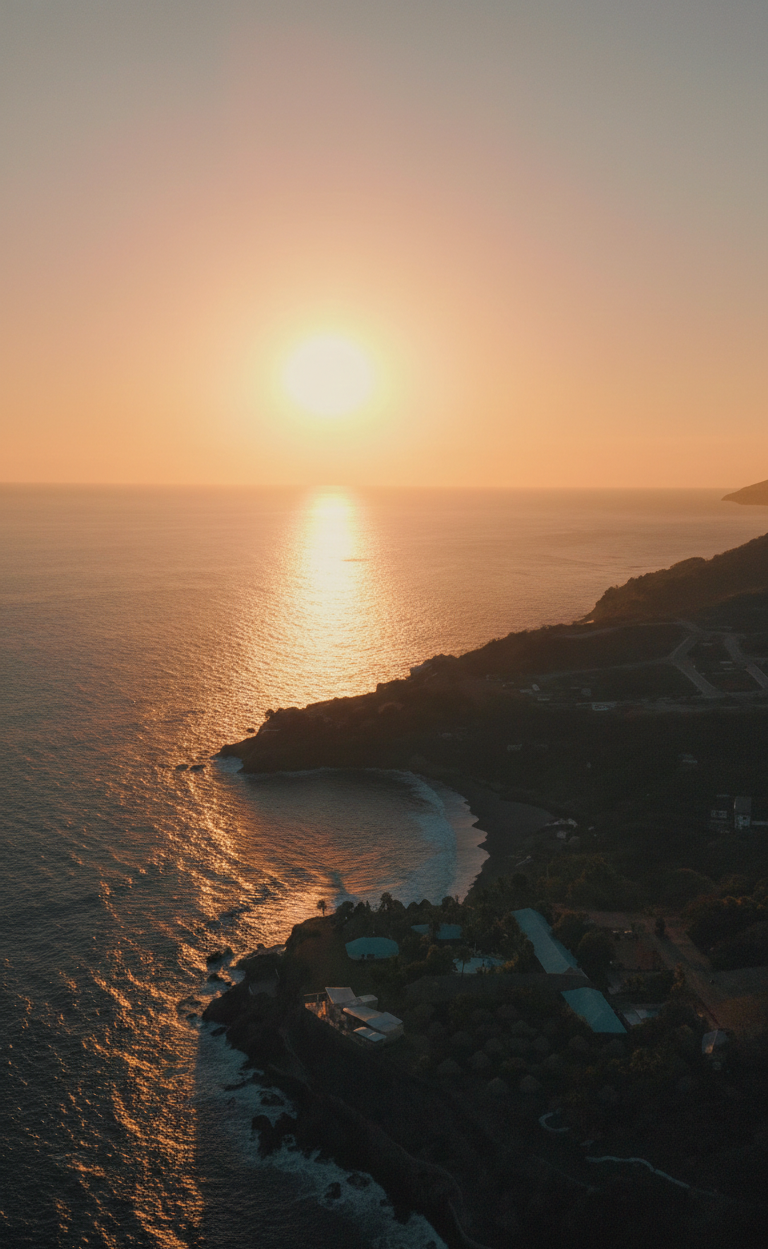 Vista Aérea Atardecer